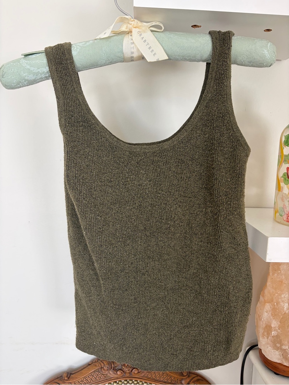Knitted Olive Tank Top -